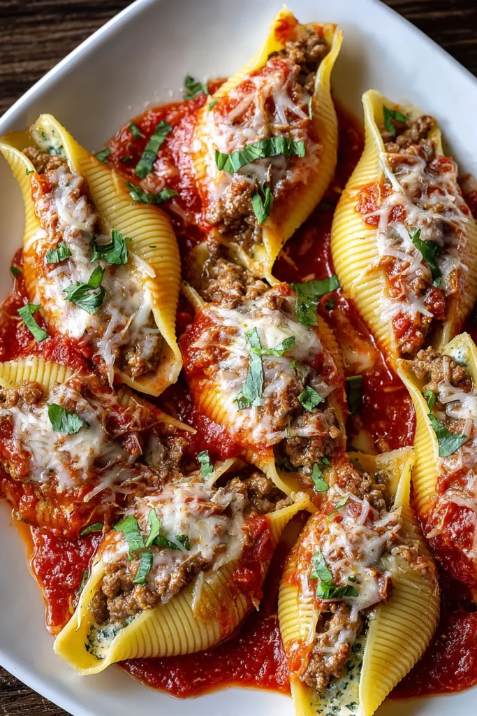 Beef Stuffed Shells Pasta – Eva Recipe