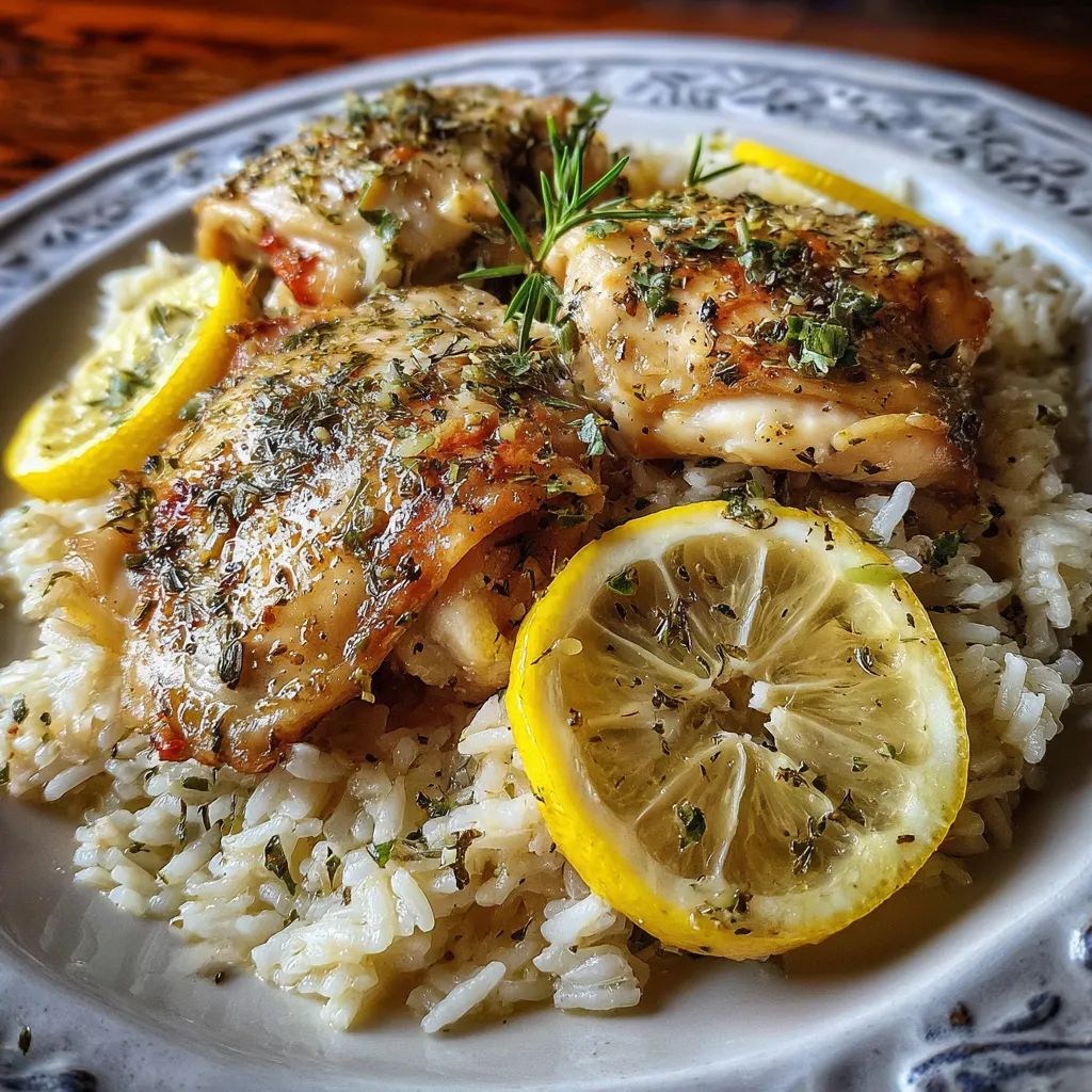 Slow Cooker Lemon Herb Chicken and Rice – Eva Recipe